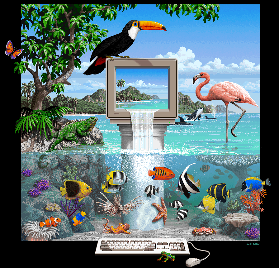 Digital Illustration by digital pioneer James D. Sachs